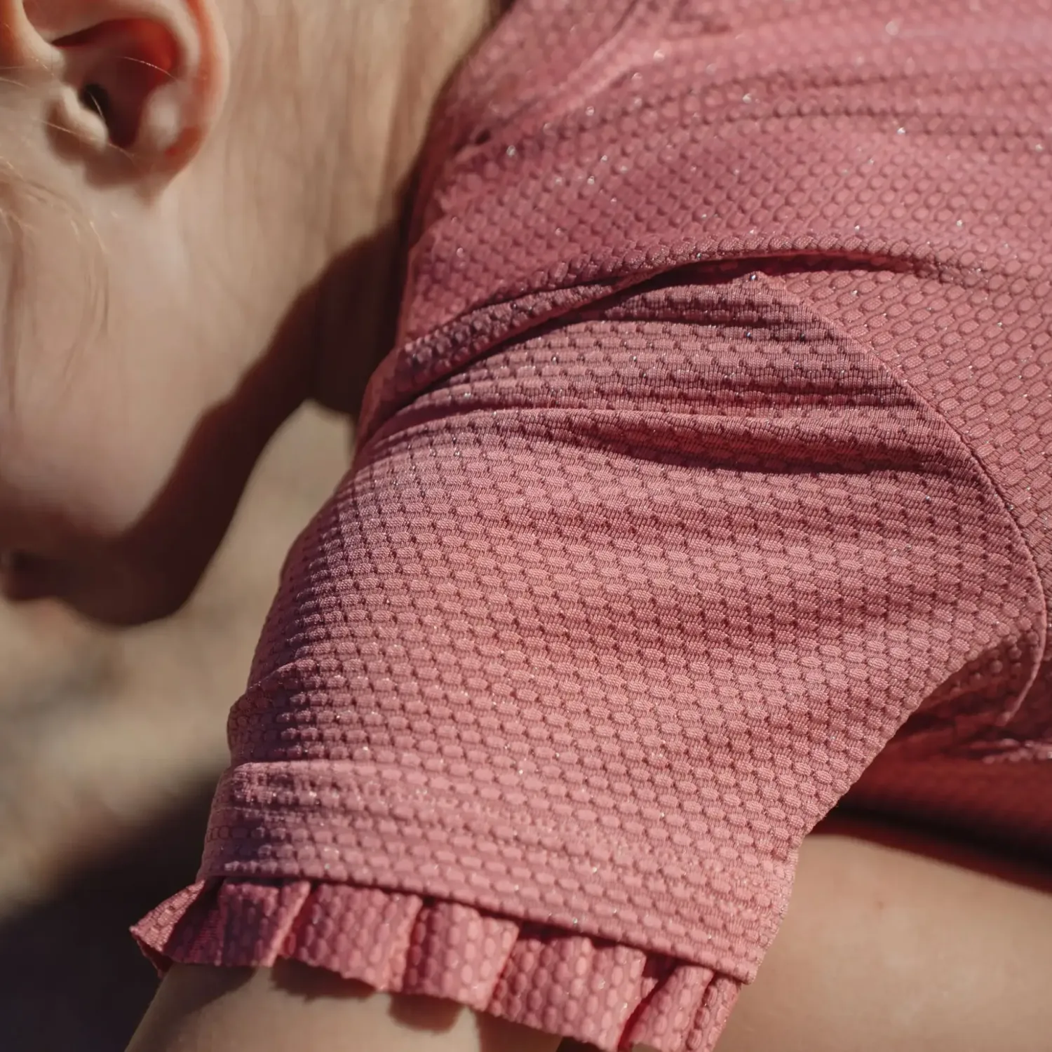 Stroje Kąpielowe|Stroje Kąpielowe | Little Dutch Swimsuit z krótkim rękawem Dreamy Pink Sparkle