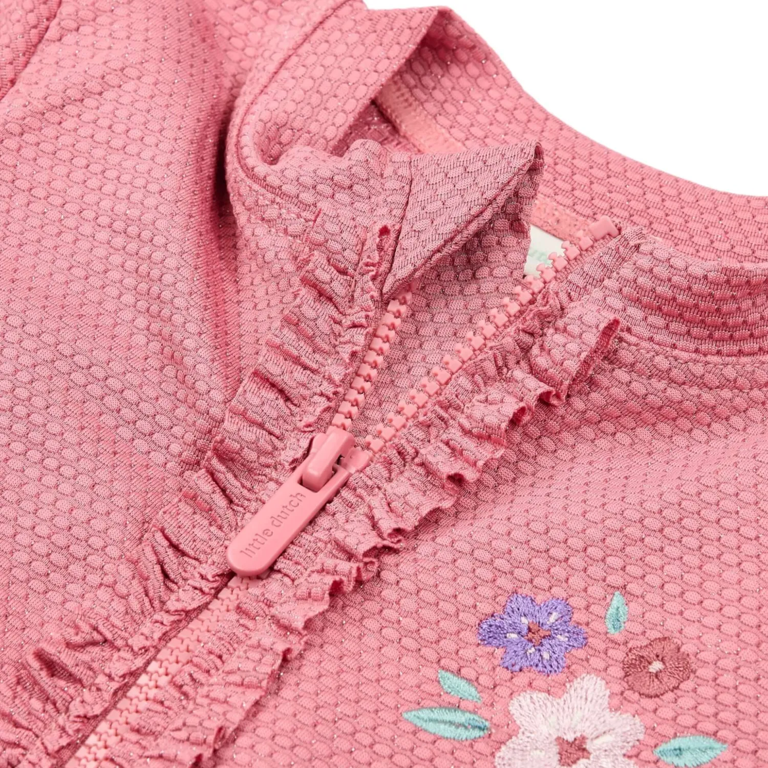 Stroje Kąpielowe|Stroje Kąpielowe | Little Dutch Swimsuit z krótkim rękawem Dreamy Pink Sparkle