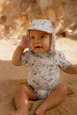 Stroje Kąpielowe|Stroje Kąpielowe | Little Dutch Swimsuit z krótkim rękawem Seashells