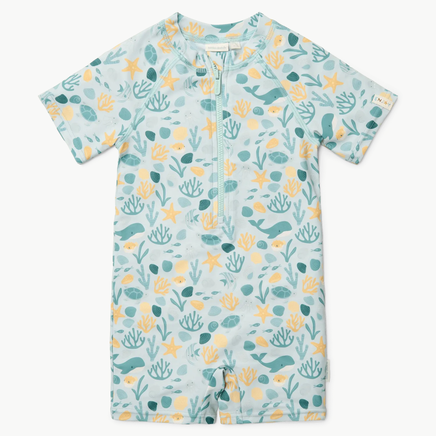 Stroje Kąpielowe|Stroje Kąpielowe | Little Dutch Swimsuit z krótkim rękawem Seashells