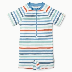 Swimsuit z krótkim rękawem Stripes