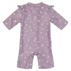 Swimsuit z rękawami Mauve Blossom