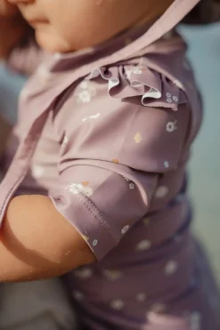 Swimsuit z rękawami Mauve Blossom