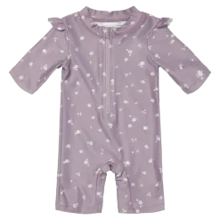 Swimsuit z rękawami Mauve Blossom