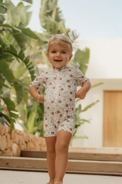 Swimsuit z rękawami Vintage Little Flowers