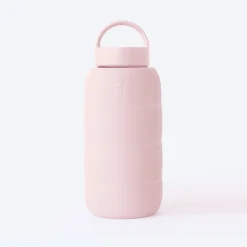 Szklana butelka do monitorowania dziennego nawodnienia Puffer Bottle - SEASHELL