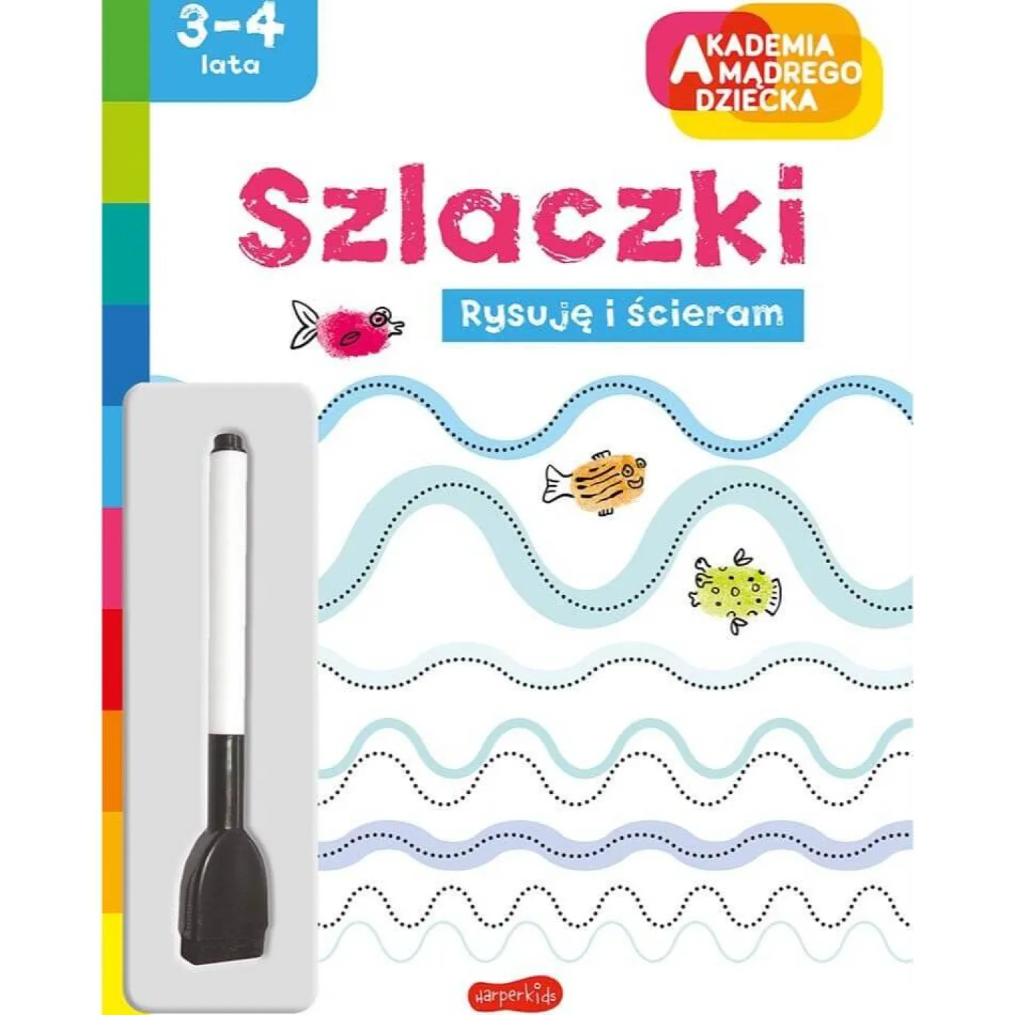 Szlaczki. Akademia Mądrego Dziecka. Rysuję i ścieram