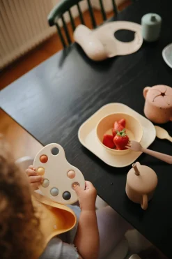Metoda Blw|Naczynia Dla Dzieci | Mushie Sztućce dla dzieci, łyżka i widelec - Blush