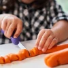 Metoda Blw|Naczynia Dla Dzieci | Nanas Manners Sztućce kształtujące chwyt 3-9 lat, ETAP 3 - purple