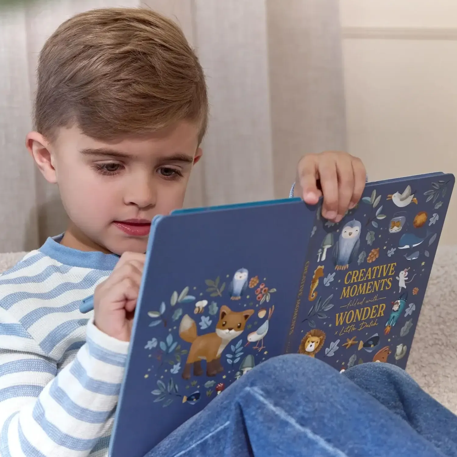 Idealne W Podróży|6 Lat+ | Little Dutch Tablet do rysowania - niebieski