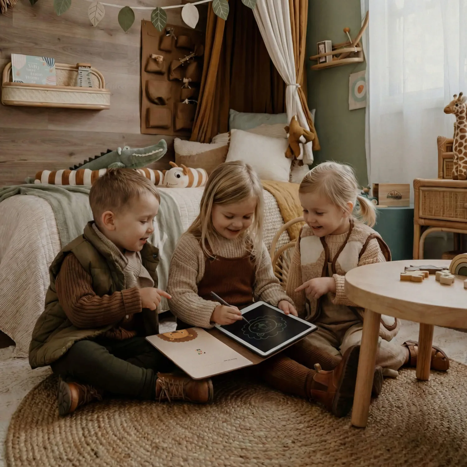 Idealne W Podróży|6 Lat+ | Kidinex Tablet graficzny KidBook - Safari