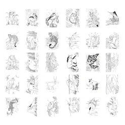 Idealne W Podróży|8 Lat+ | Kidywolf Tablet graficzny z szablonami do rysowania KIDYDRAW-PAD - Animals, 8+