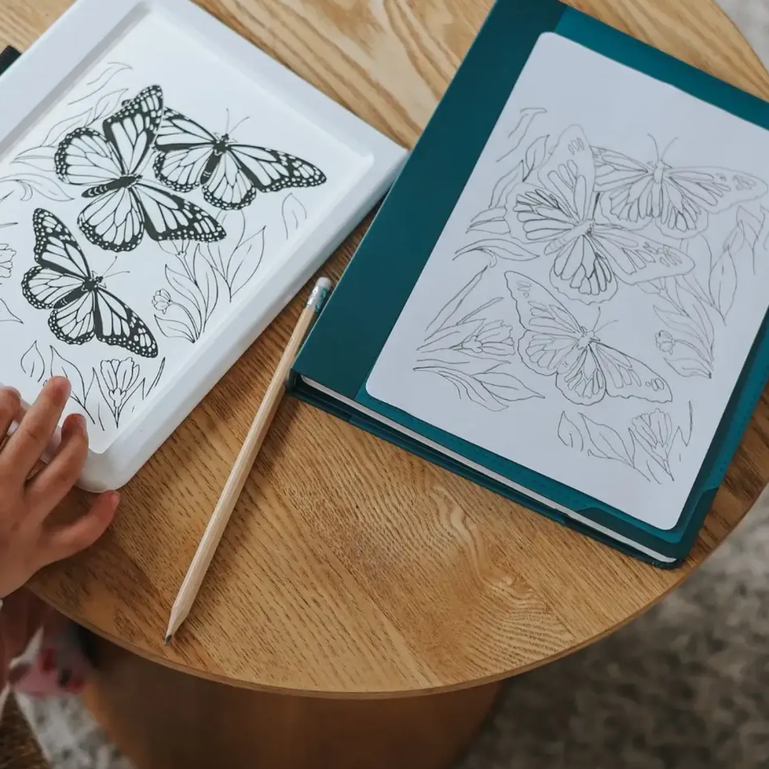 Idealne W Podróży|8 Lat+ | Kidywolf Tablet graficzny z szablonami do rysowania KIDYDRAW-PAD - Animals, 8+
