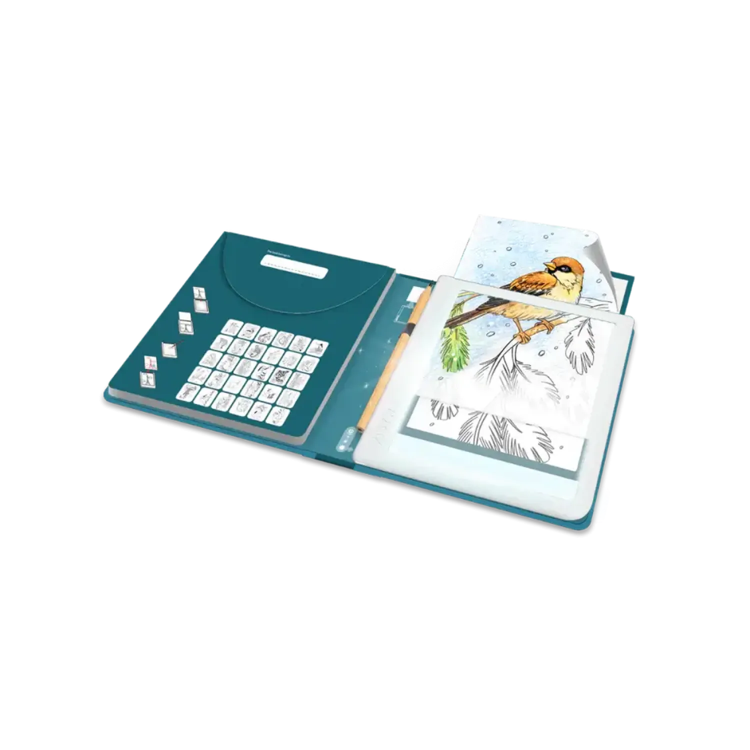 Idealne W Podróży|8 Lat+ | Kidywolf Tablet graficzny z szablonami do rysowania KIDYDRAW-PAD - Animals, 8+