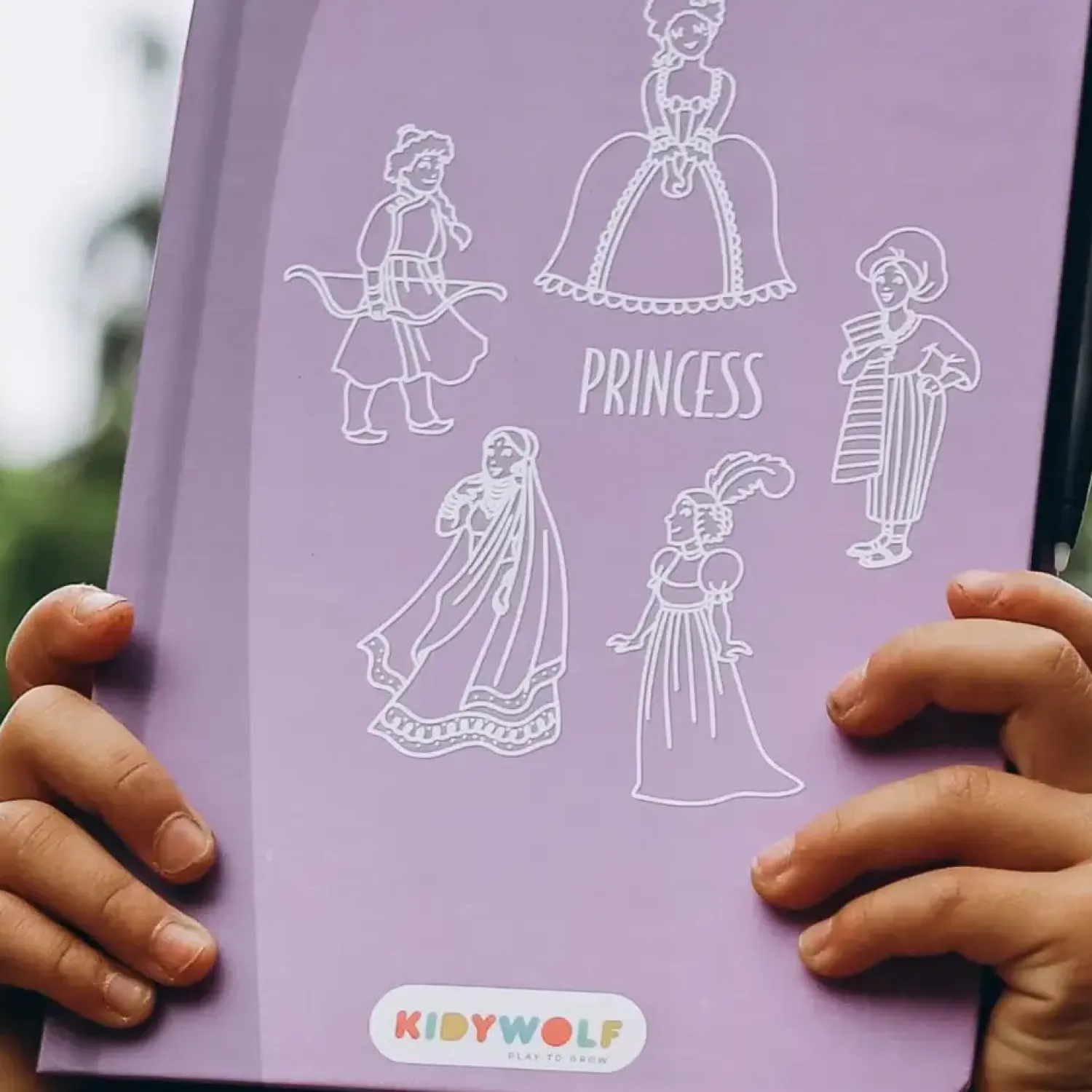 Idealne W Podróży|6 Lat+ | Kidywolf Tablet graficzny z szablonami do rysowania KIDYDRAW-MINI - princess
