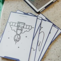 Idealne W Podróży|6 Lat+ | Kidywolf Tablet graficzny z szablonami do rysowania KIDYDRAW-MINI - galaktyka