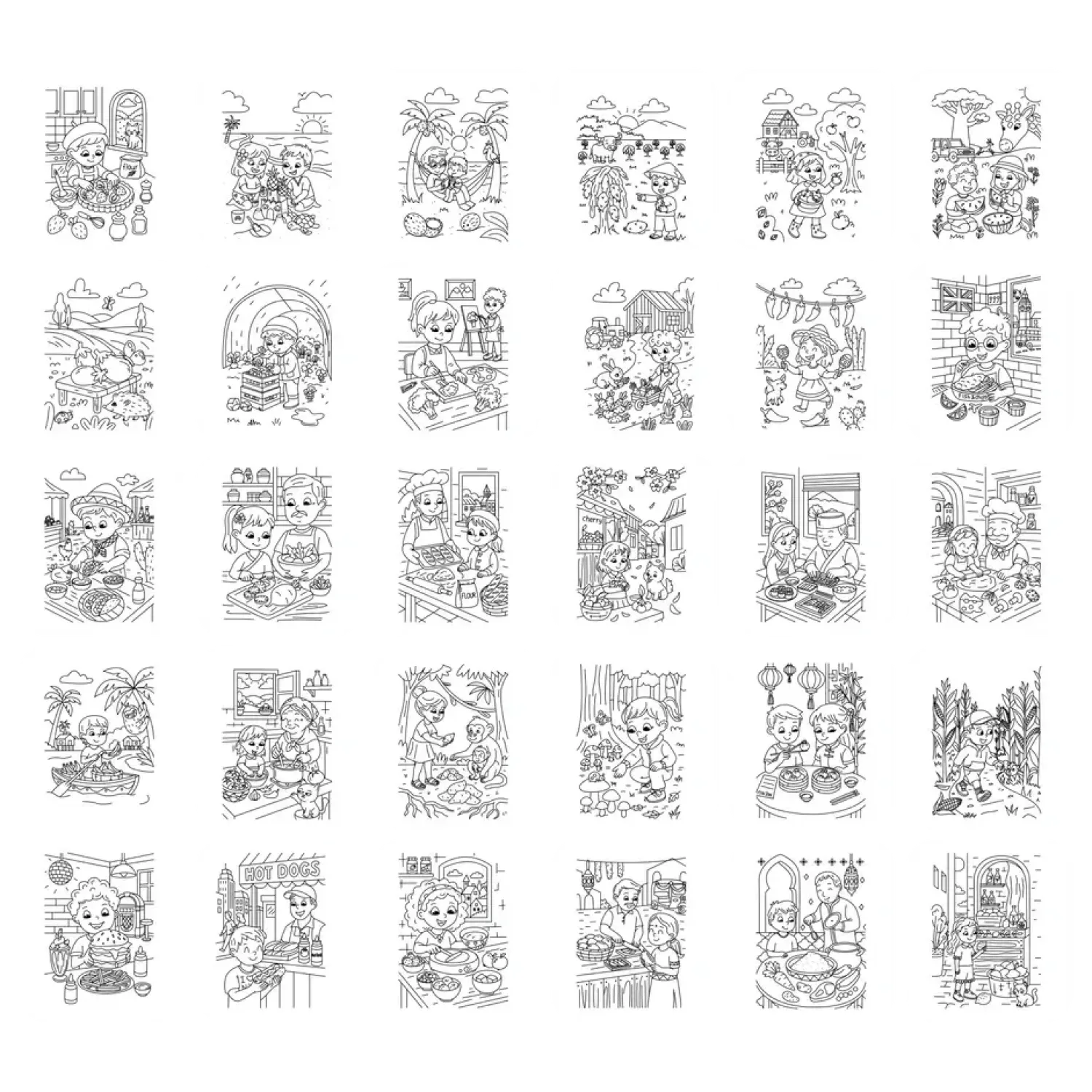 Idealne W Podróży|8 Lat+ | Kidywolf Tablet graficzny z szablonami do rysowania KIDYDRAW-PAD - Food around the world, 6+