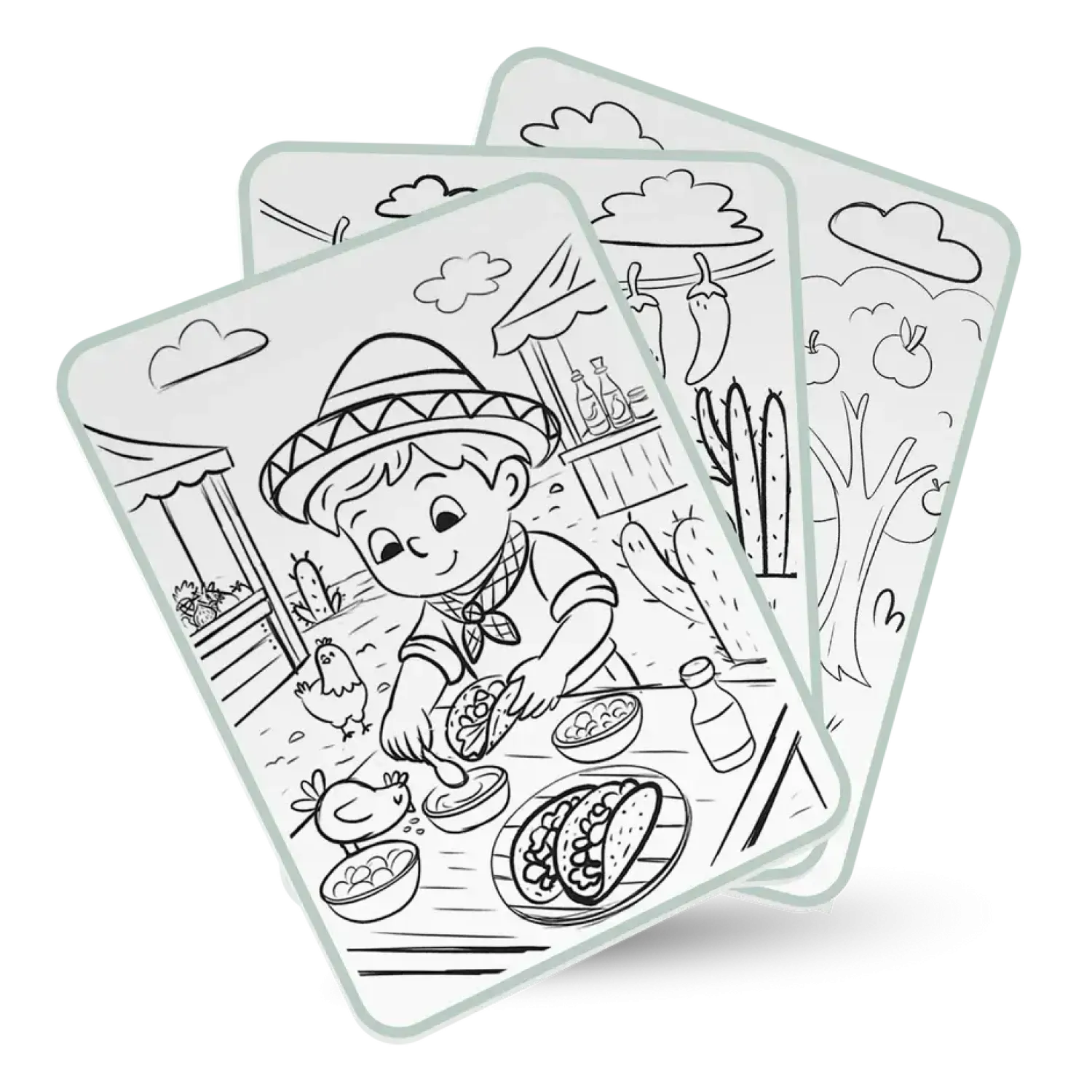 Idealne W Podróży|8 Lat+ | Kidywolf Tablet graficzny z szablonami do rysowania KIDYDRAW-PAD - Food around the world, 6+