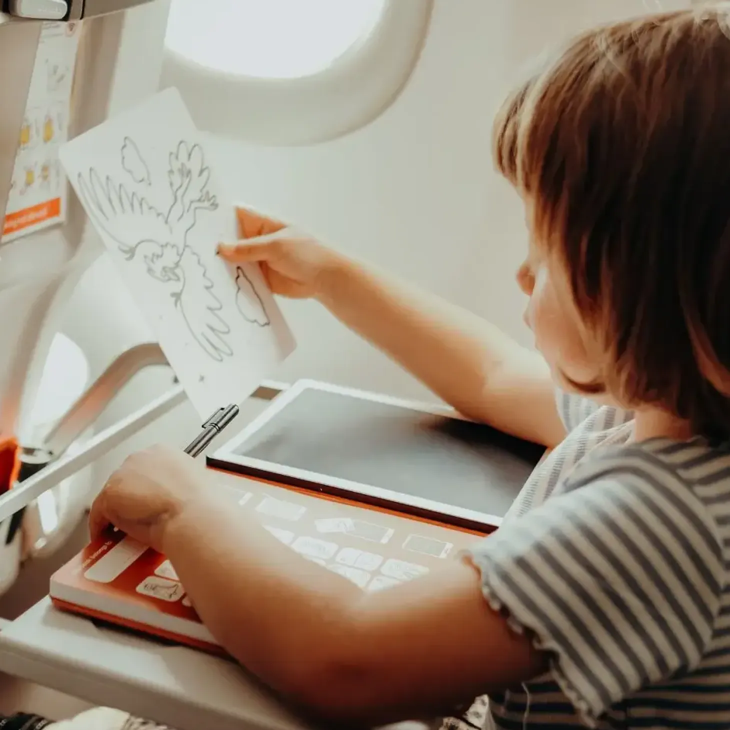 Tablet graficzny z szablonami do rysowania KIDYDRAW-MINI - ocean i piraci