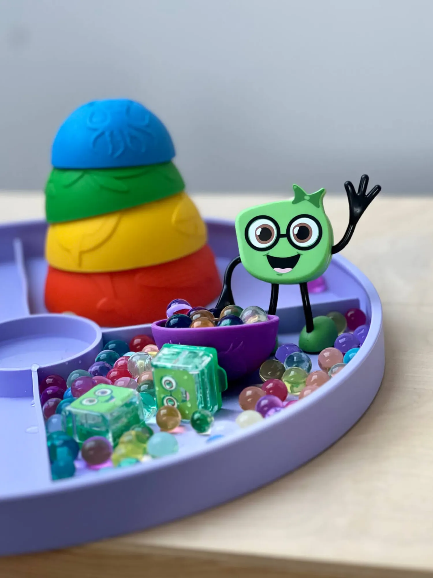 6 Lat+|3 Lata + | Jellystone Tacka sensoryczna Play Tray 2w1 - Lilac