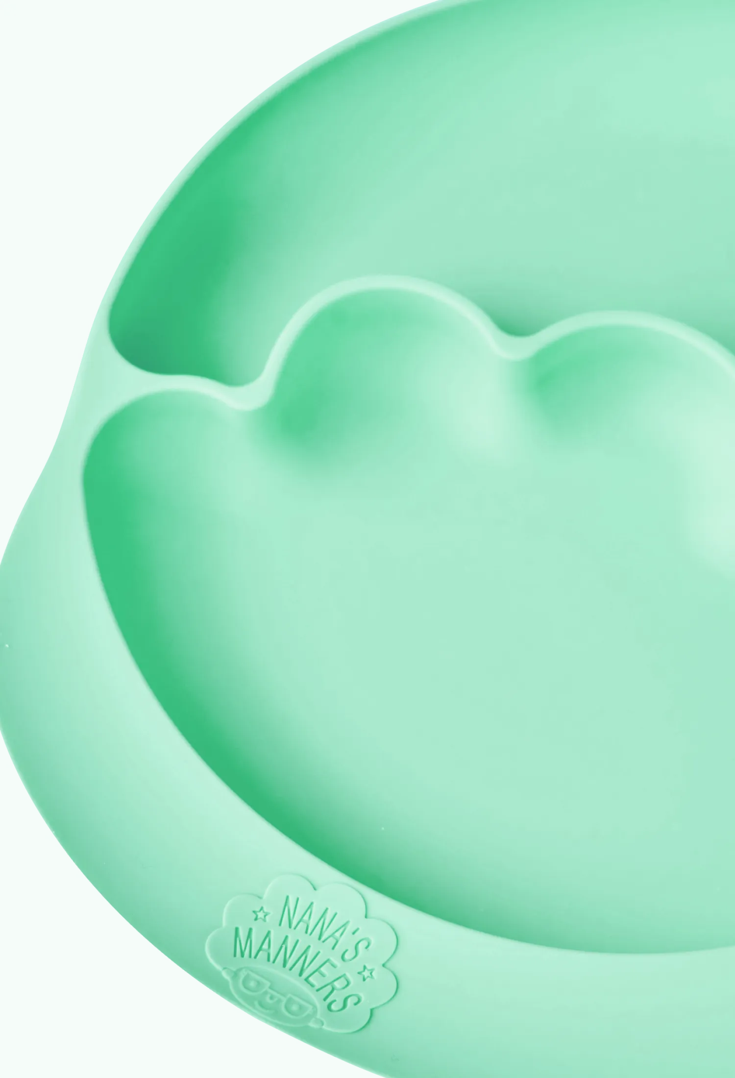 Metoda Blw|Naczynia Dla Dzieci | Nanas Manners Talerz silikonowy z przyssawką GREEN