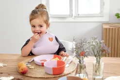 Talerzyk silikonowy dla dzieci Happy Rascals Heart lavender