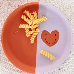 Talerzyk silikonowy dla dzieci Happy Rascals Heart lavender