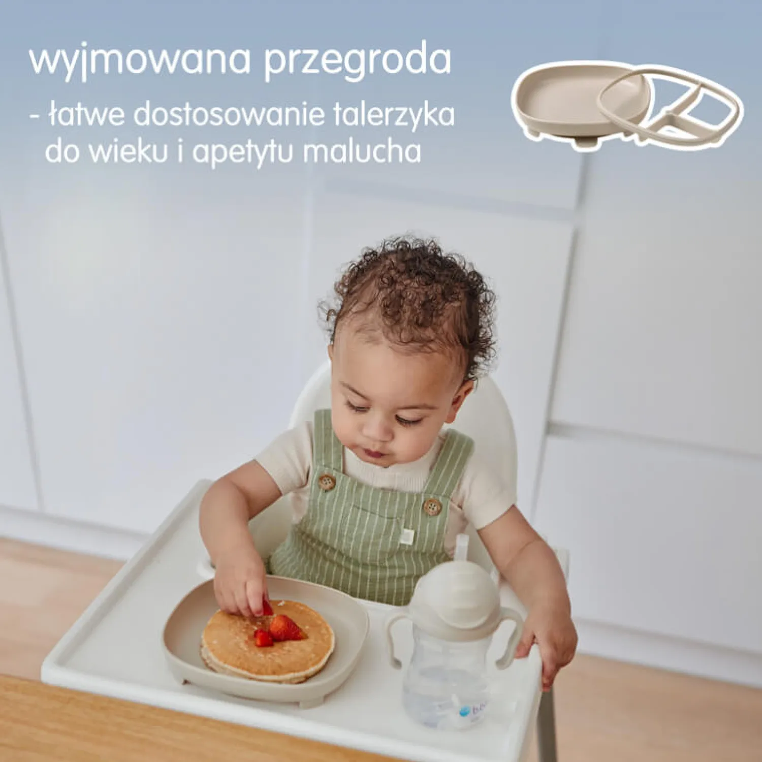 Metoda Blw|Naczynia Dla Dzieci | b.box Talerzyk z przyssawką 2w1, latte