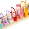 Edukacyjne|Drewniane | Bigjigs Toys Tęczowe liczydło z działaniami FSC