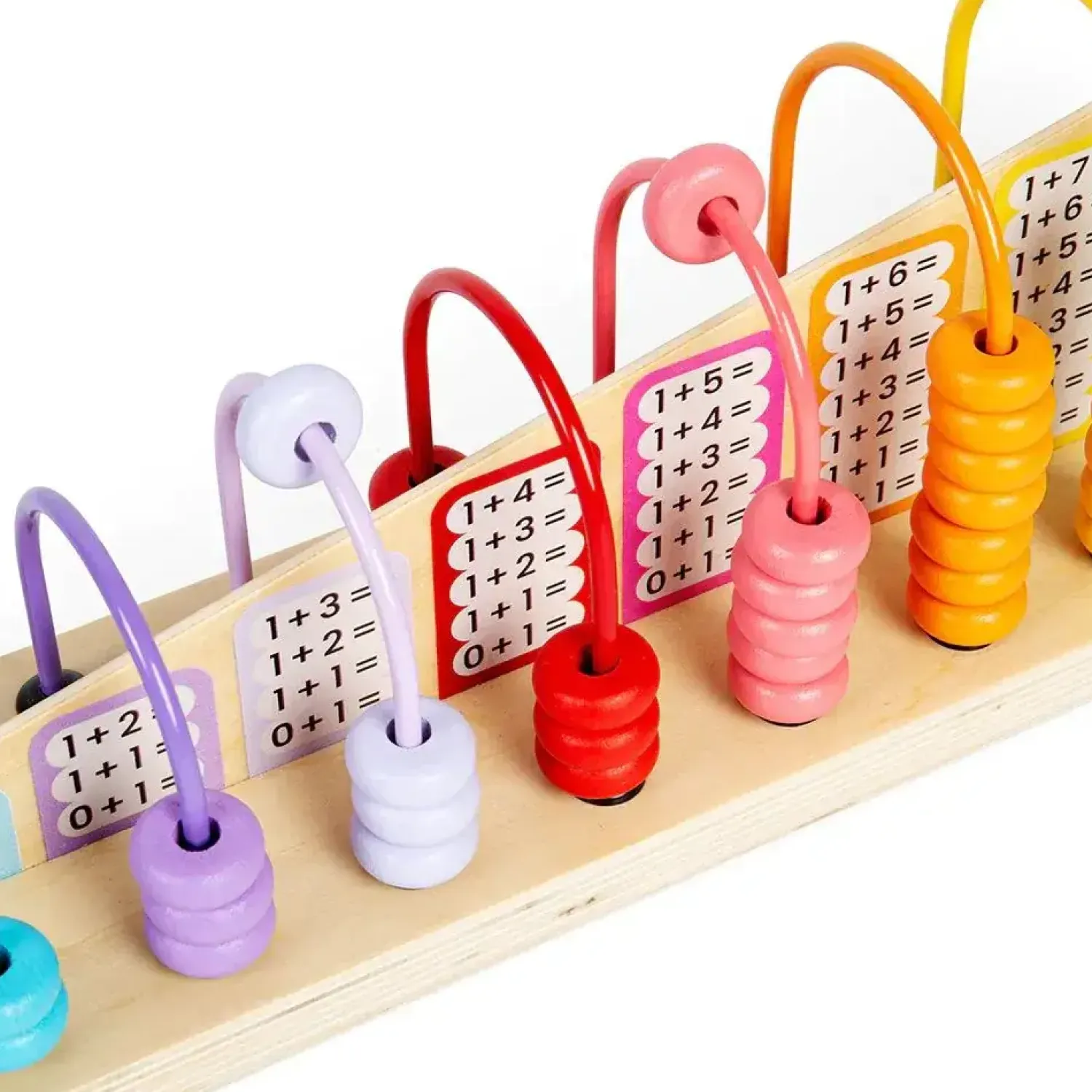 Edukacyjne|Drewniane | Bigjigs Toys Tęczowe liczydło z działaniami FSC