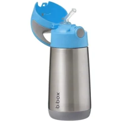Bidony I Butelki|Bidony I Butelki | b.box Termobutelka ze słomką BLUE SLATE 350 ml