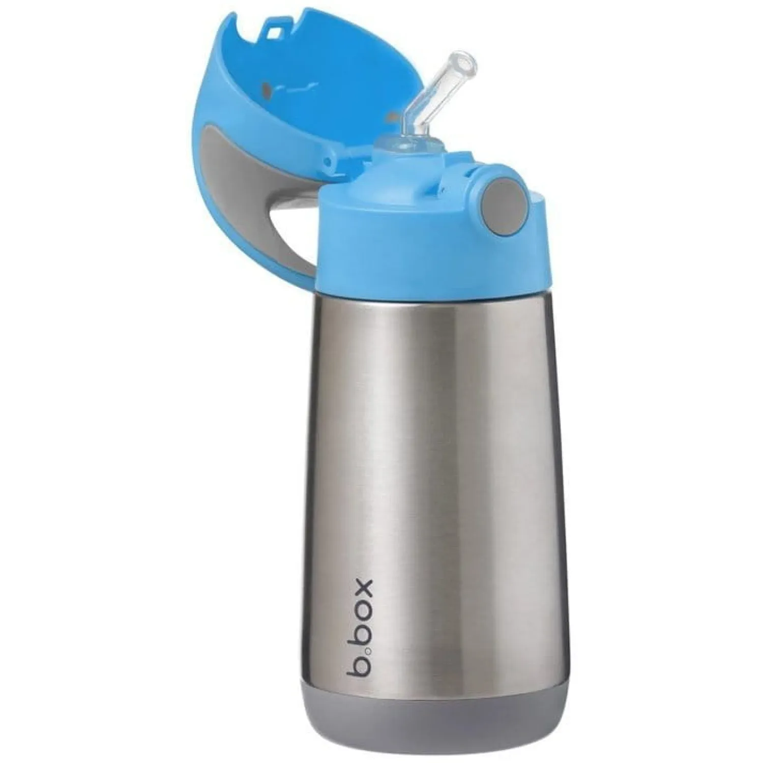Bidony I Butelki|Bidony I Butelki | b.box Termobutelka ze słomką BLUE SLATE 350 ml
