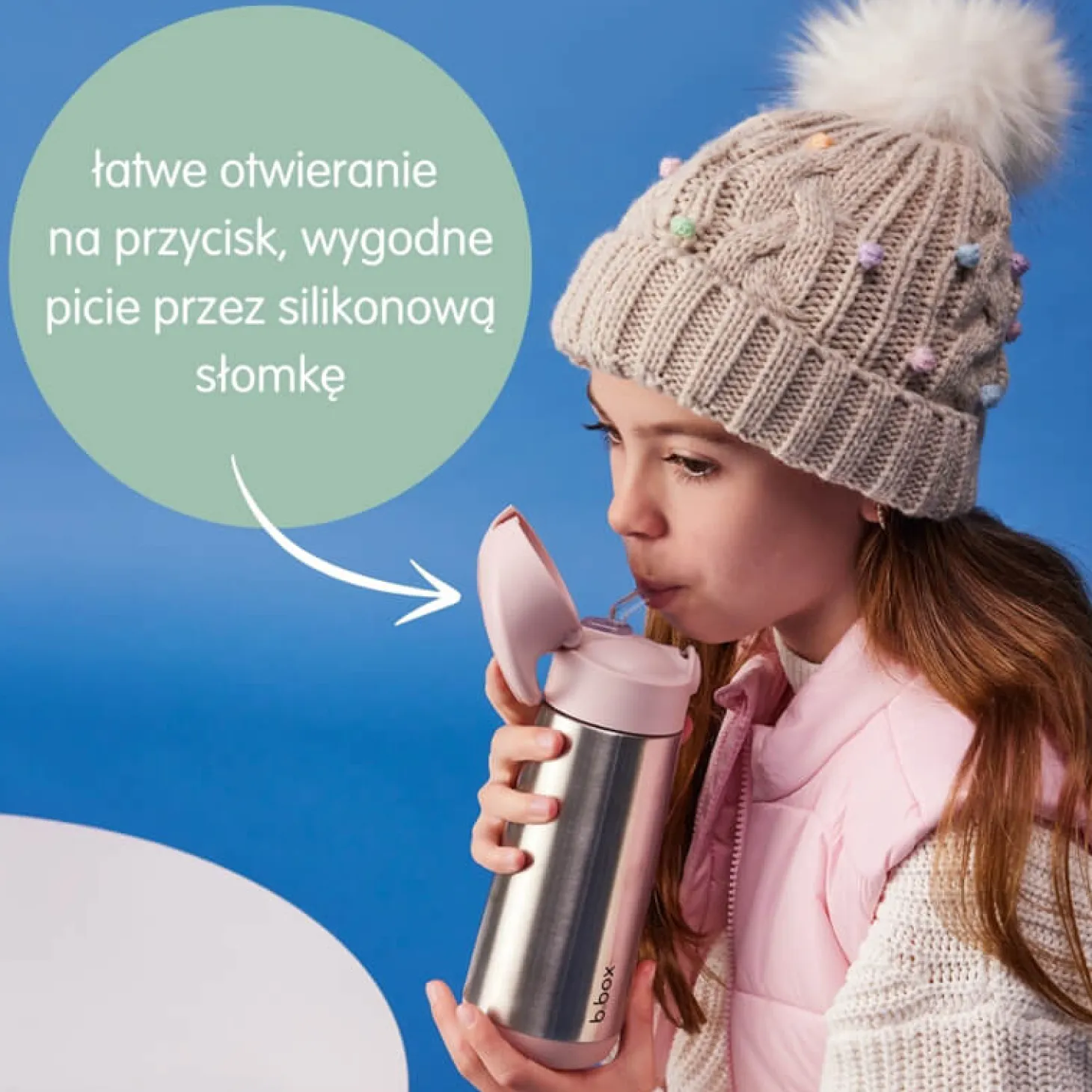 Termobutelka ze słomką Midnight