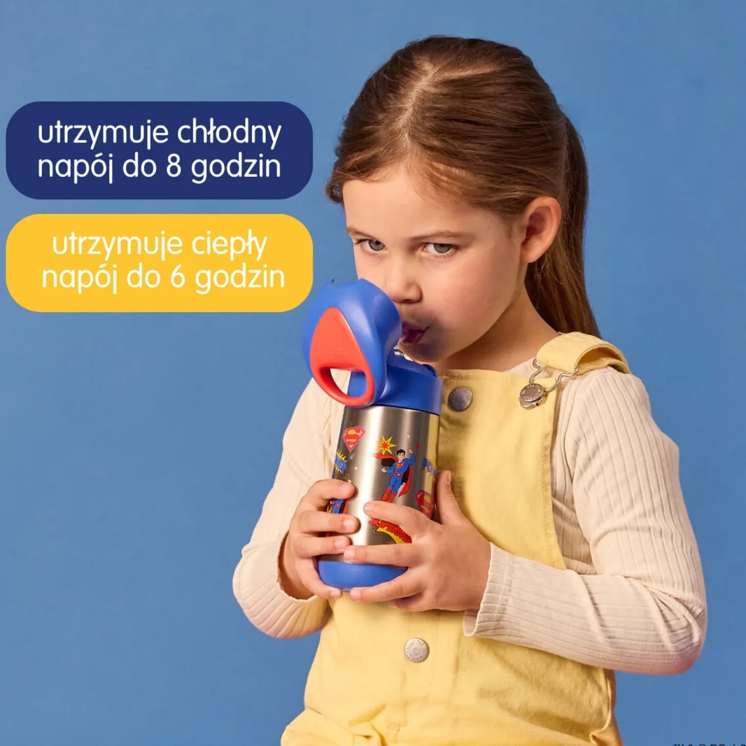 Termobutelka ze słomką Superman