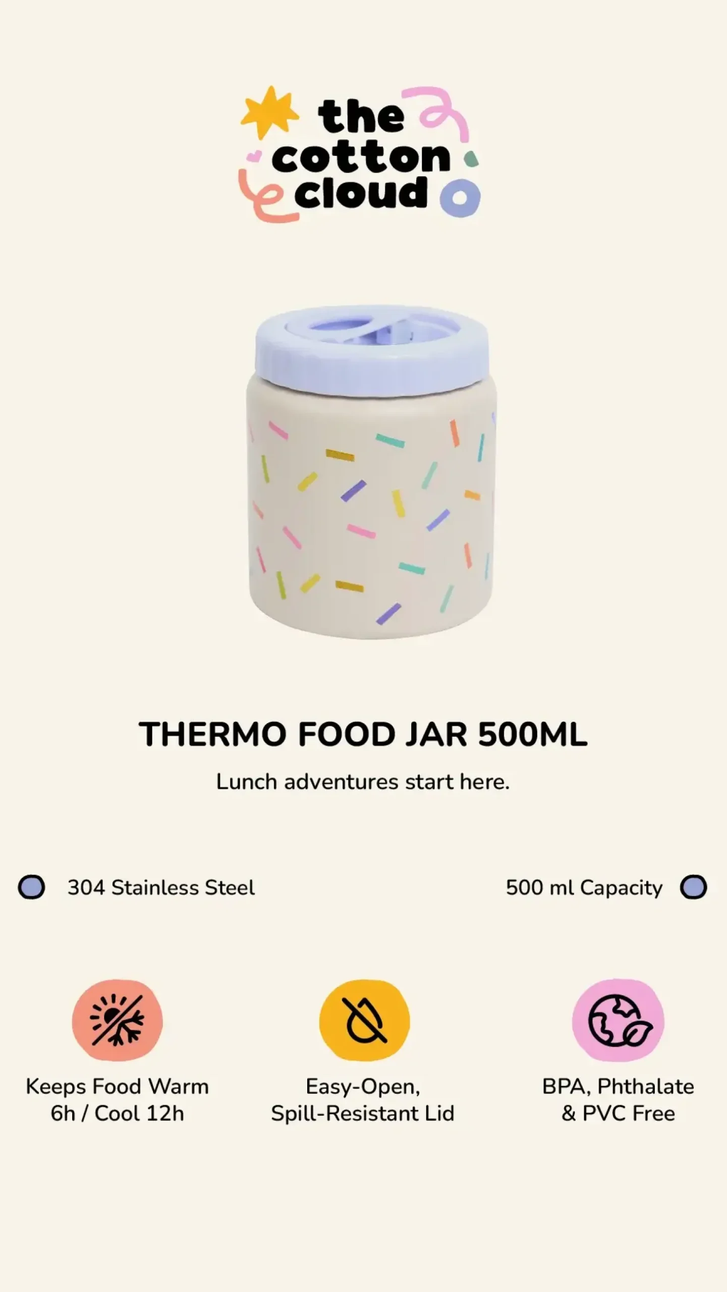 Termos obiadowy 500ml - Cherry Pop