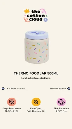 Lunchboxy|Przechowywanie Jedzenia | The cotton cloud Termos obiadowy 500ml - Club Soleil