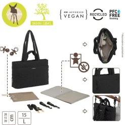 Torby I Plecaki Do Wózka|Torby I Plecaki Do Wózka | Lassig Torba dla mamy z akcesoriami Livia - black