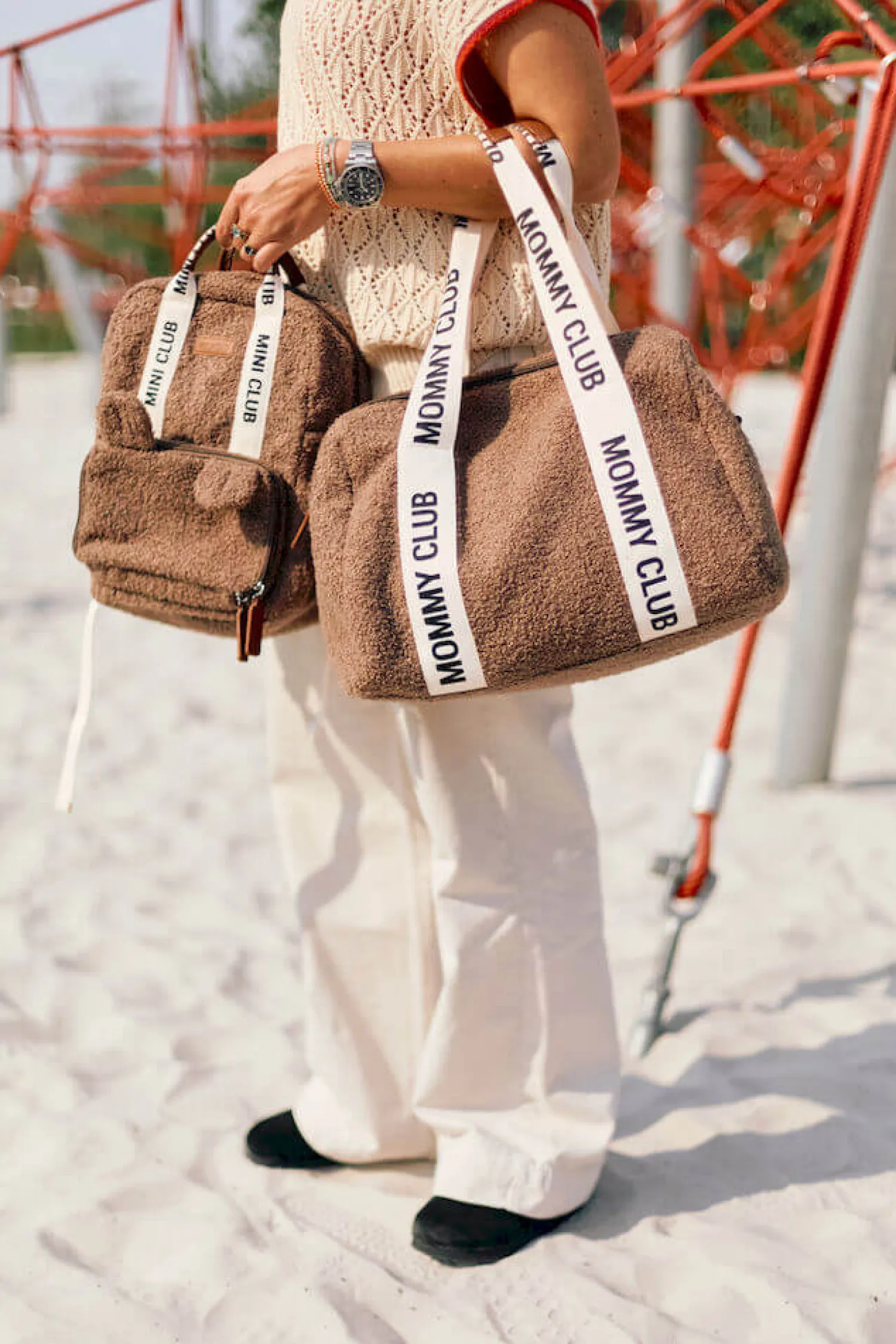 Torby I Plecaki Do Wózka|Torby I Plecaki Do Wózka | Childhome Torba do wózka Mommy Club Signature Teddy Soft brown