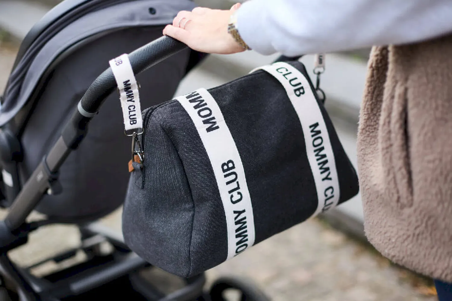Torby I Plecaki Do Wózka|Torby I Plecaki Do Wózka | Childhome Torba do wózka Mommy Club Signature Black