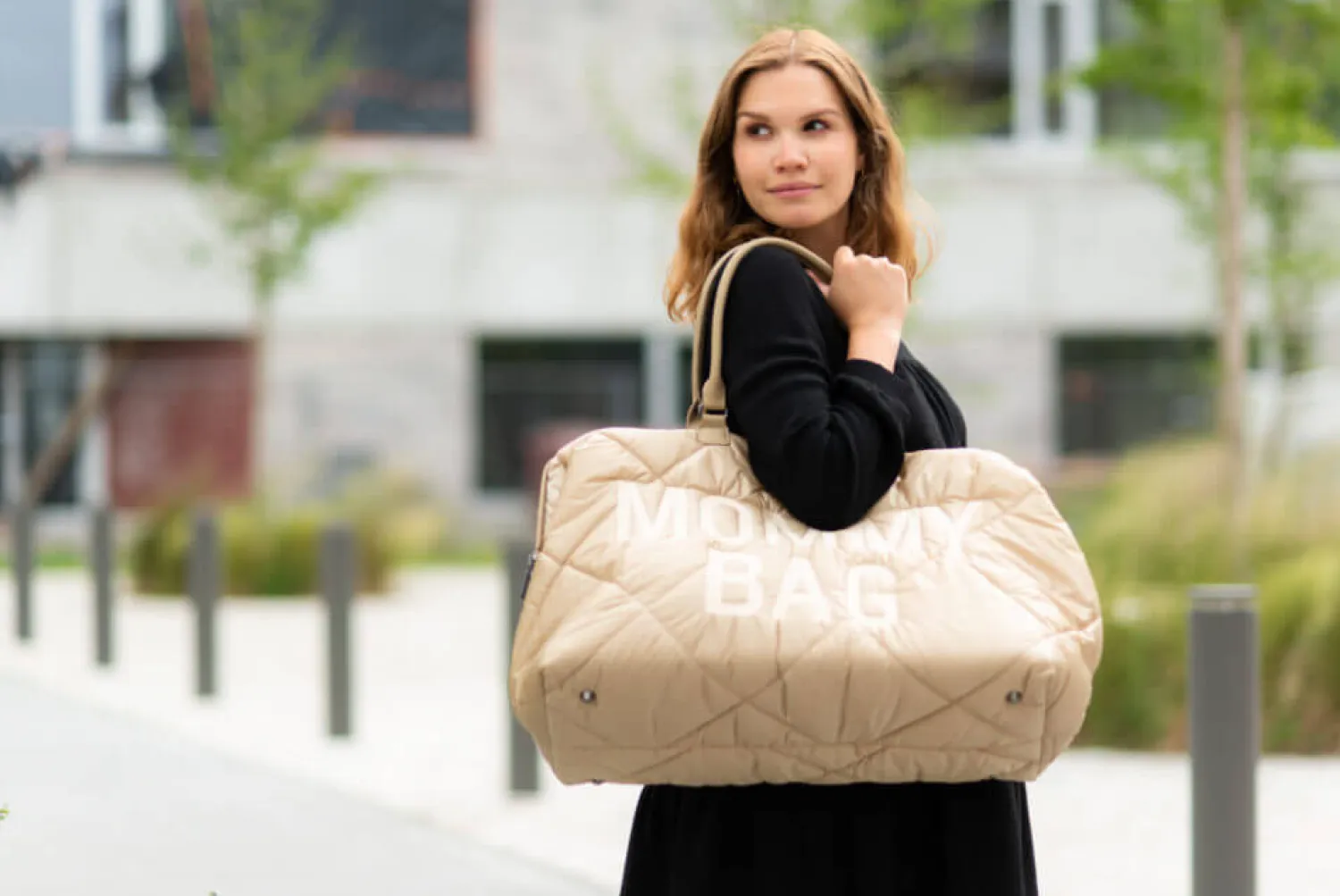 Torby I Plecaki Do Wózka|Torby I Plecaki Do Wózka | Childhome Torba Mommy Bag Pikowana Beżowa