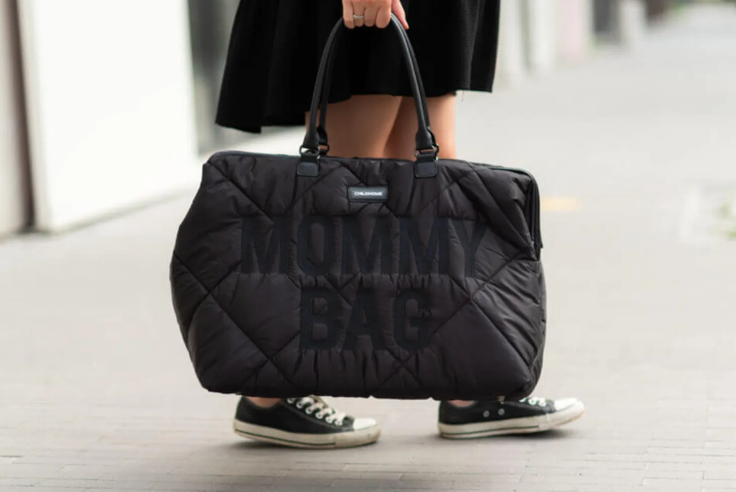 Torba Mommy Bag Pikowana Czarna