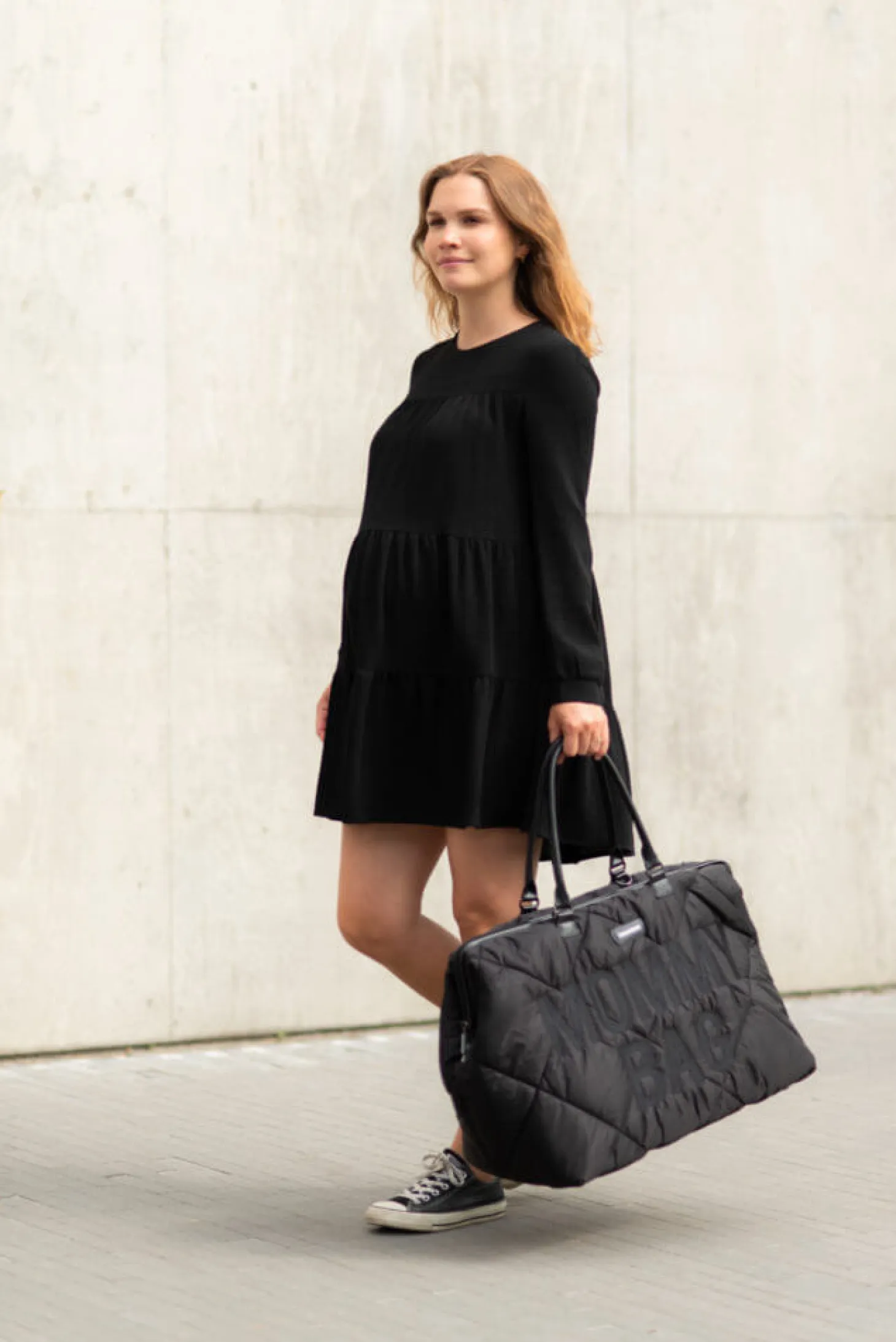 Torba Mommy Bag Pikowana Czarna