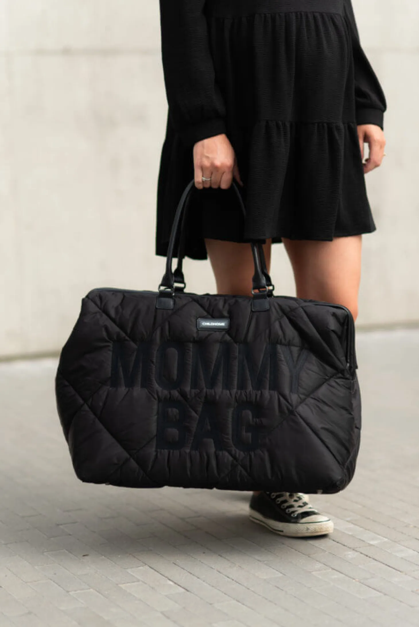 Torba Mommy Bag Pikowana Czarna