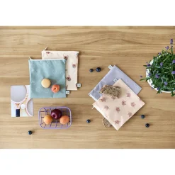 Lunchboxy|Przechowywanie Jedzenia | Lassig Torebka na przekąski Snack Bag na suwak 2 szt. Tiny Team Piesek