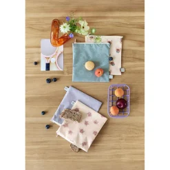 Lunchboxy|Przechowywanie Jedzenia | Lassig Torebka na przekąski Snack Bag na suwak 2 szt. Tiny Team Kotek