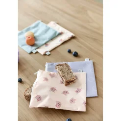 Lunchboxy|Przechowywanie Jedzenia | Lassig Torebka na przekąski Snack Bag na suwak 2 szt. Tiny Team Kotek