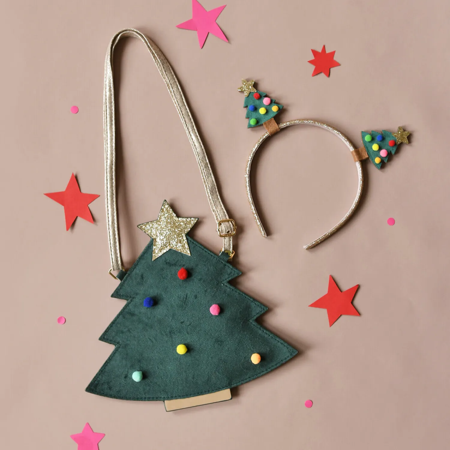 Plecaki I Torebki Dziecięce | Rockahula Kids Torebka Velvet Christmas Tree