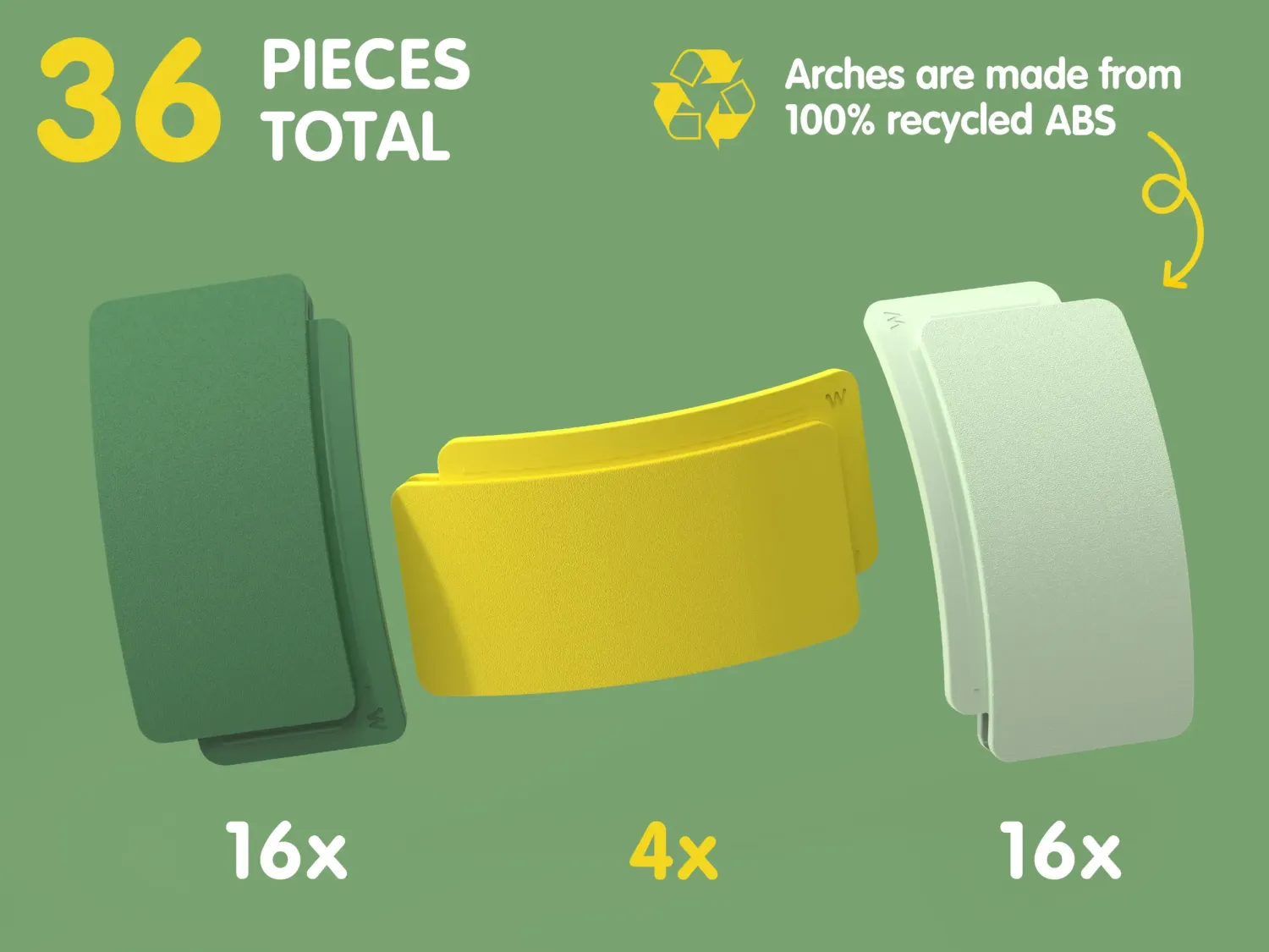 8 Lat+|7 Lat+ | WayToPlay Tory do układania Arches - Creator Set, 36 el.