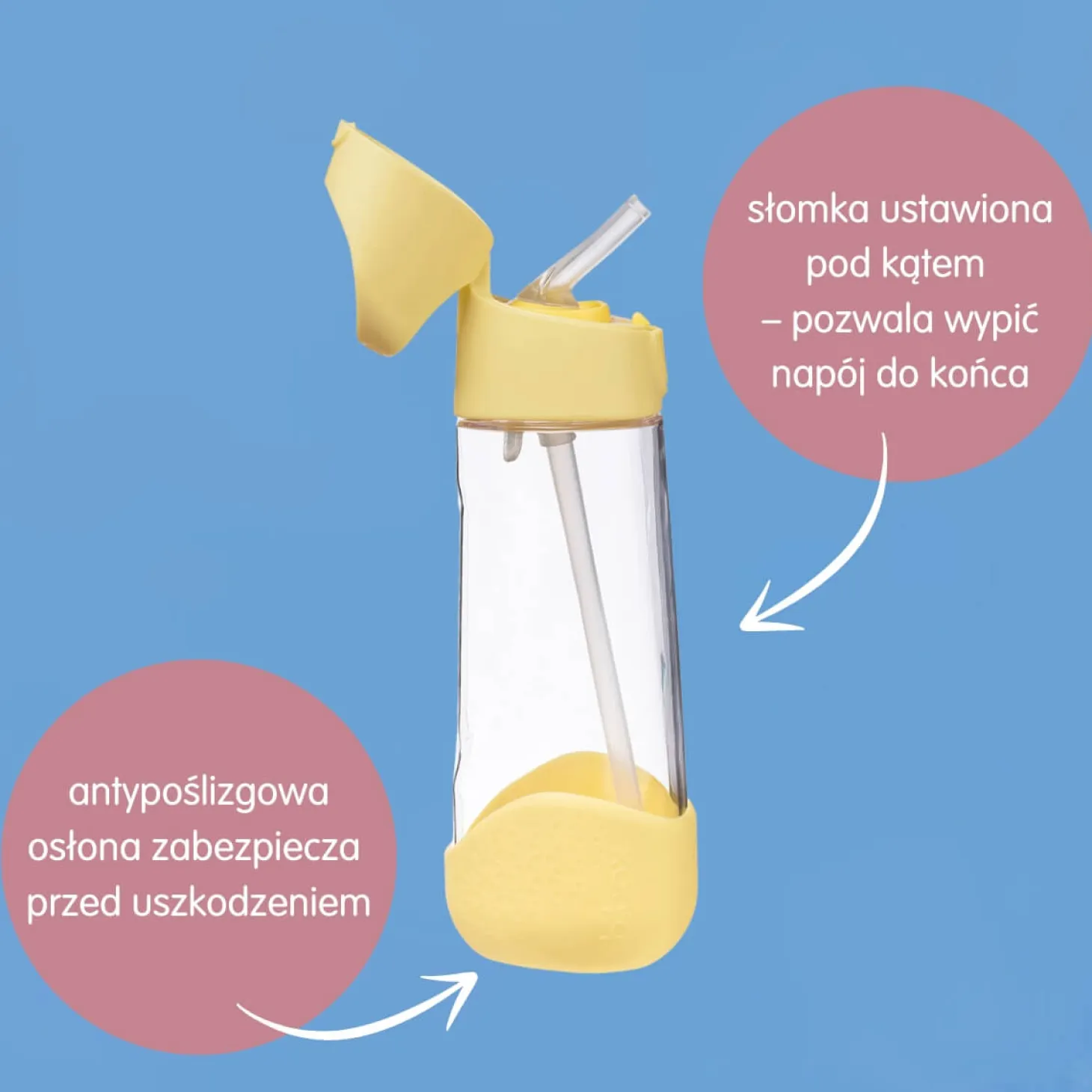 Tritanowa butelka ze słomką Night Vision