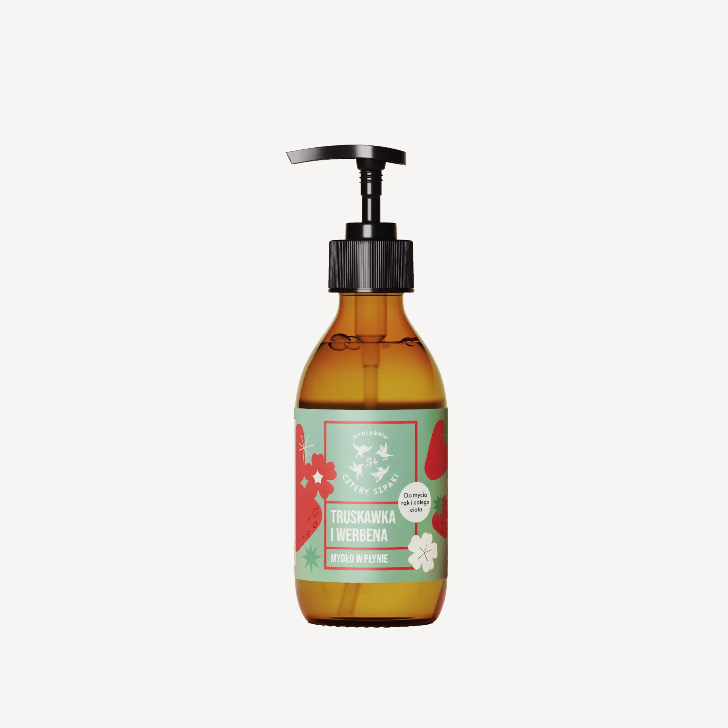Truskawka i Werbena - naturalne mydło w płynie, 300 ml